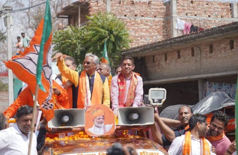 भाजपा प्रत्याशी त्रिवेंद्र सिंह रावत ने ज्वालापुर विधानसभा में किया रोड शो…